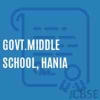 Govt.Middle School, Hania Logo