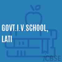 Govt.I.V.School,Lati Logo