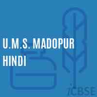 U.M.S. Madopur Hindi Middle School Logo