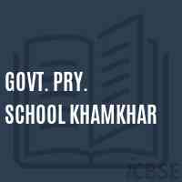 Govt. Pry. School Khamkhar Logo