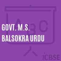 Govt. M.S. Balsokra Urdu Middle School Logo