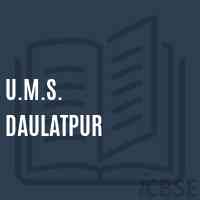 U.M.S. Daulatpur Middle School Logo