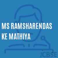 Ms Ramsharendas Ke Mathiya Middle School Logo