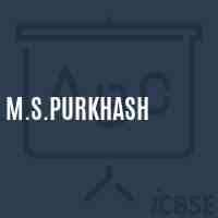 M.S.Purkhash Middle School Logo