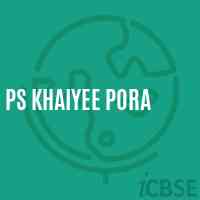 Ps Khaiyee Pora Primary School Logo