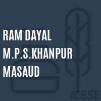 Ram Dayal M.P.S.Khanpur Masaud Primary School Logo