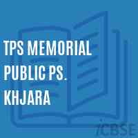 Tps Memorial Public Ps. Khjara Primary School Logo