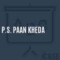 P.S. Paan Kheda Primary School Logo