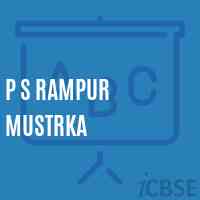P S Rampur Mustrka Primary School Logo