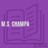 M.S. Champa Middle School Logo