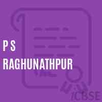 P S Raghunathpur Primary School Logo