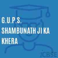 G.U.P.S. Shambunath Ji Ka Khera Middle School Logo