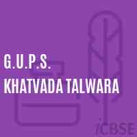 G.U.P.S. Khatvada Talwara Middle School Logo
