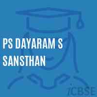 Ps Dayaram S Sansthan Primary School Logo