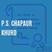 P.S. Chapaur Khurd Primary School Logo