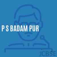 P S Badam Pur Primary School Logo