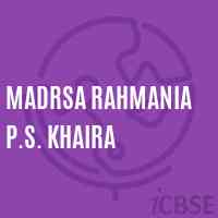 Madrsa Rahmania P.S. Khaira Primary School Logo