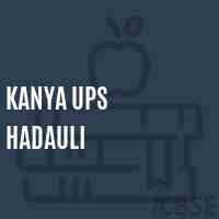 Kanya Ups Hadauli Middle School Logo