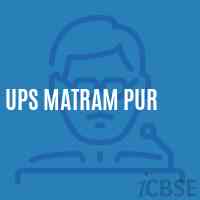 Ups Matram Pur Middle School Logo