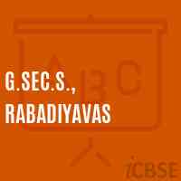 G.Sec.S., Rabadiyavas Secondary School Logo