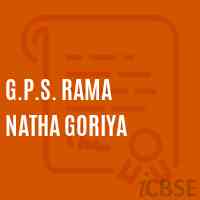 G.P.S. Rama Natha Goriya Primary School Logo