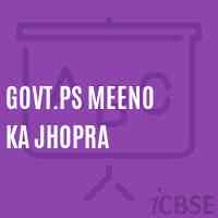 Govt.Ps Meeno Ka Jhopra Primary School Logo