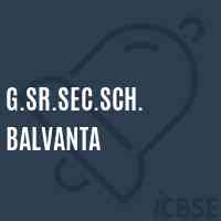 G.Sr.Sec.Sch. Balvanta School Logo