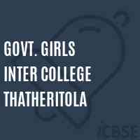 Govt. Girls Inter College Thatheritola High School Logo