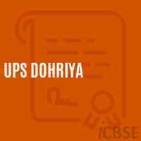 Ups Dohriya Middle School Logo