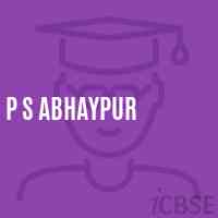P S Abhaypur Primary School Logo