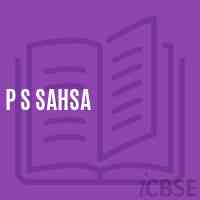 P S Sahsa Primary School Logo
