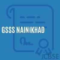 Gsss Nainikhad High School Logo