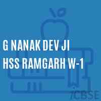 G Nanak Dev Ji Hss Ramgarh W-1 Senior Secondary School Logo