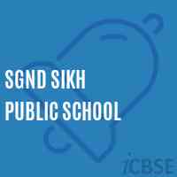 Sgnd Sikh Public School Logo