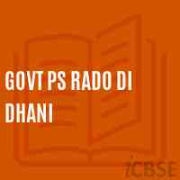 Govt Ps Rado Di Dhani Primary School Logo