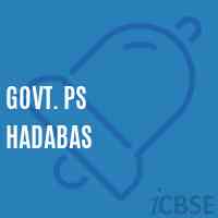 Govt. Ps Hadabas Primary School Logo
