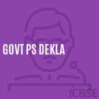 Govt Ps Dekla Primary School Logo