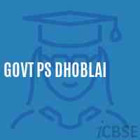 Govt Ps Dhoblai Primary School Logo