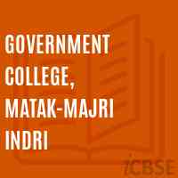 Government College, Matak-Majri Indri Logo