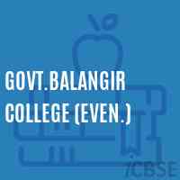 Govt.Balangir College (Even.) Logo