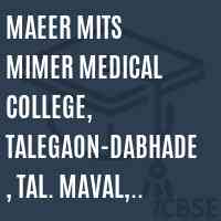 MAEER MITs MIMER Medical College, Talegaon-Dabhade, Tal. Maval, Pune Logo