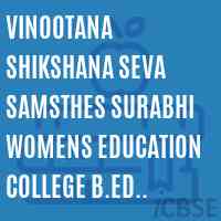Vinootana Shikshana Seva samsthes surabhi womens Education college B.Ed Munirabad 583234 Logo