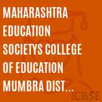 Maharashtra Education Societys College of Education Mumbra Dist. Thane Logo