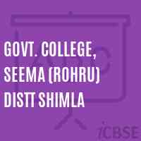 Govt. College, Seema (Rohru) Distt Shimla Logo