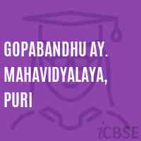 Gopabandhu Ay. Mahavidyalaya, Puri College Logo