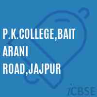 P.K.College,Baitarani Road,Jajpur Logo