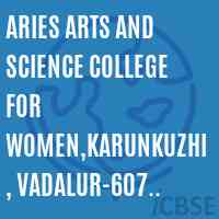 Aries arts And Science College for women,Karunkuzhi, Vadalur-607 303 Logo