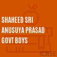 Shaheed Sri Anusuya Prasad Govt Boys School Logo