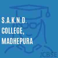 S.A.K.N.D. College, Madhepura Logo