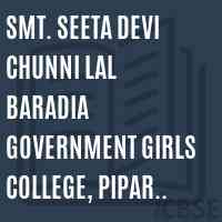 Smt. Seeta Devi Chunni Lal Baradia Government Girls College, Pipar City Logo
